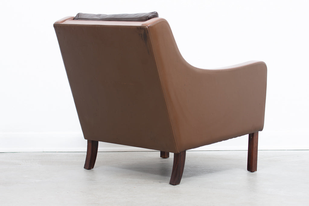 Leather club chair by G. Thams