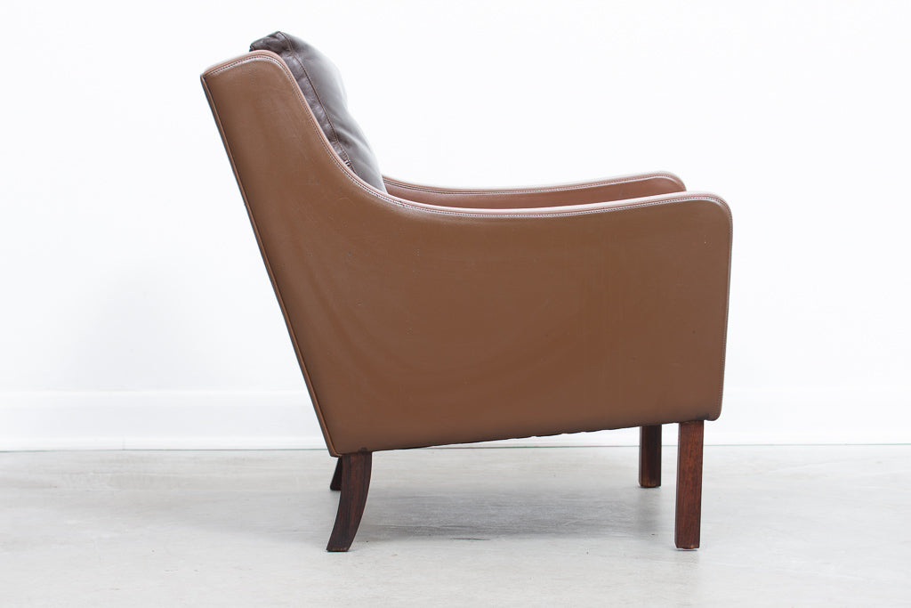 Leather club chair by G. Thams