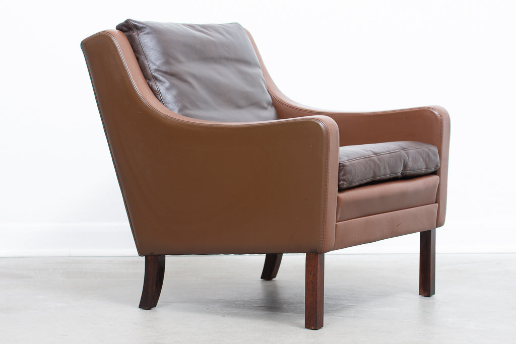 Leather club chair by G. Thams