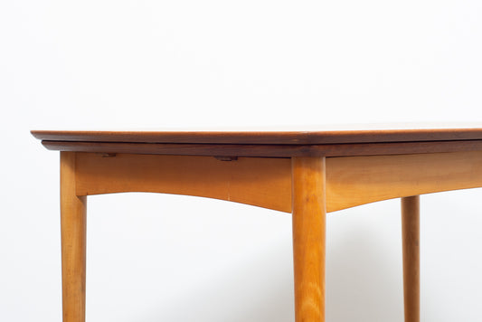 Extending 1960s teak table on contrasting beech base