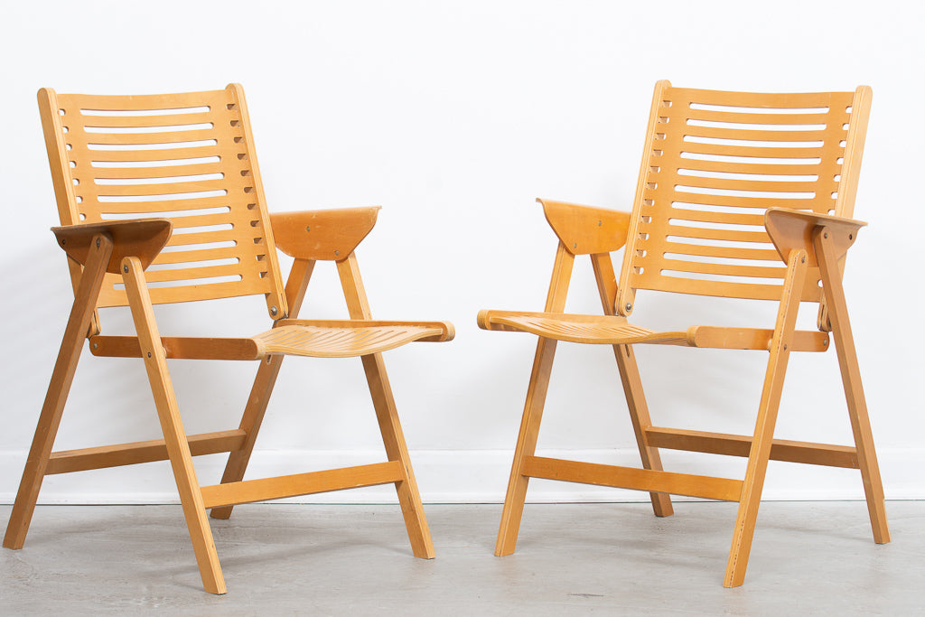 One left: Folding 'Rex' chairs by Niko Kralj