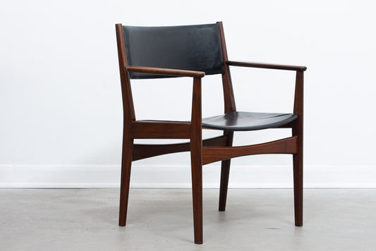 Teak + leather armchair by Poul Volther