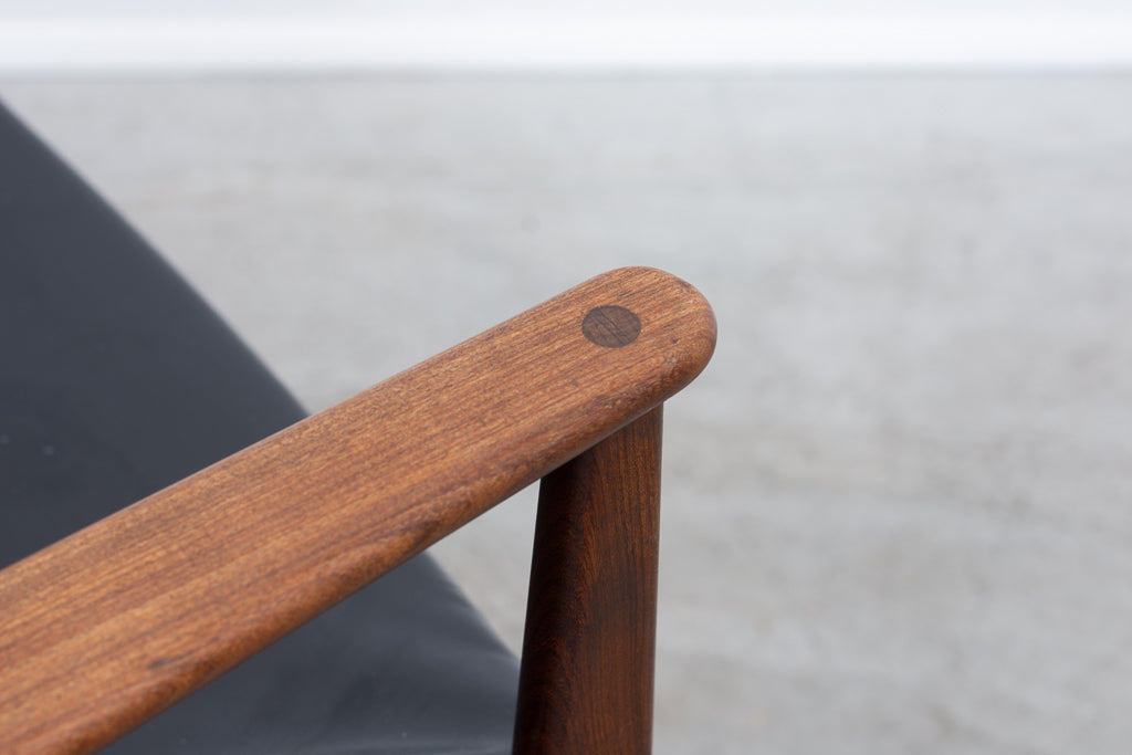 Teak + leather armchair by Poul Volther