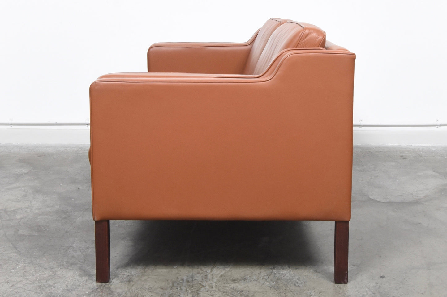 Two seater in cognac leather