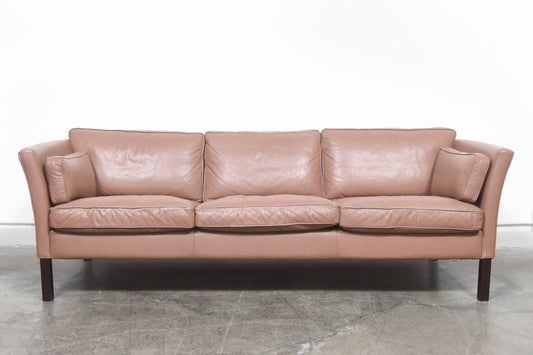 Three seat leather sofa by Stouby