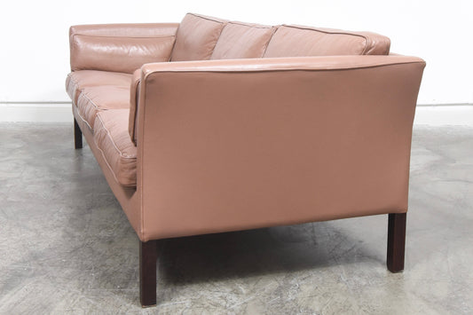 Three seat leather sofa by Stouby