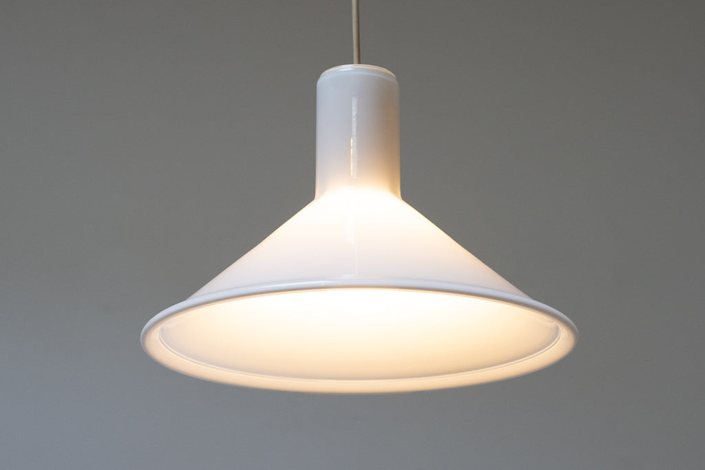 Glass ceiling lamp by Michael Bang for Holmegaard - White