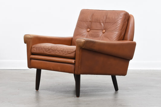 1960s leather lounger by Svend Skipper