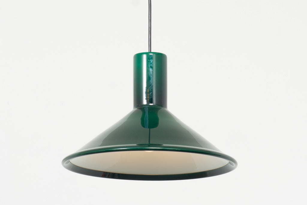 Glass ceiling lamp by Michael Bang for Holmegaard - Green