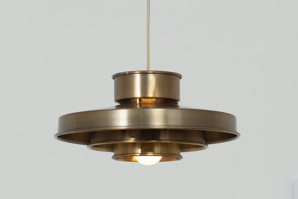 Multi-tiered brass ceiling light