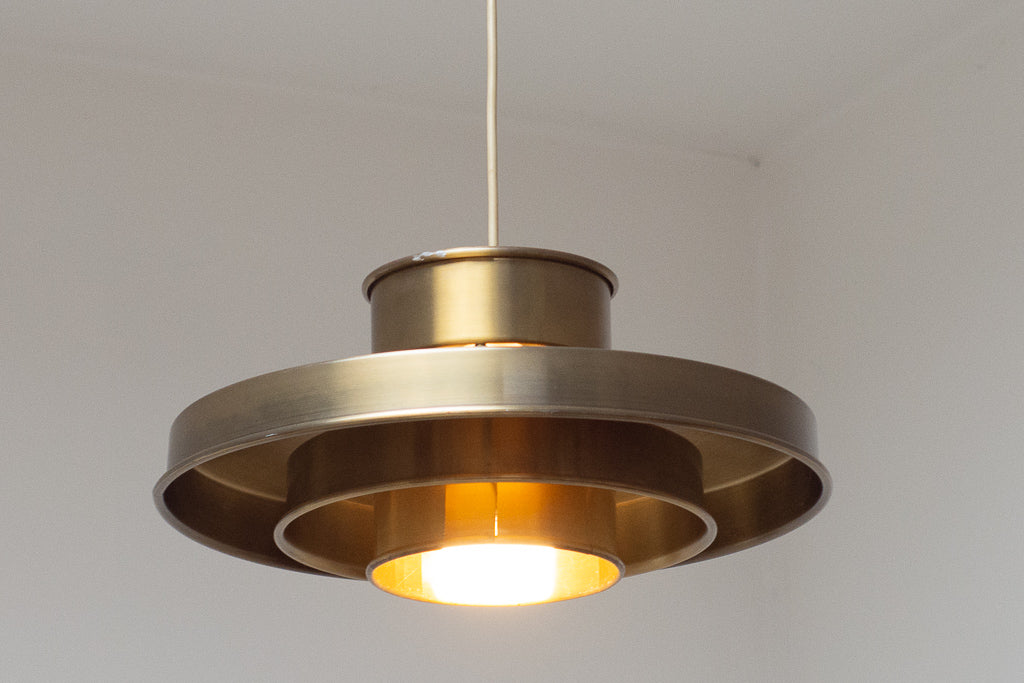 Multi-tiered brass ceiling light