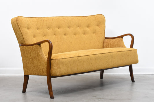 1950s mustard three seater