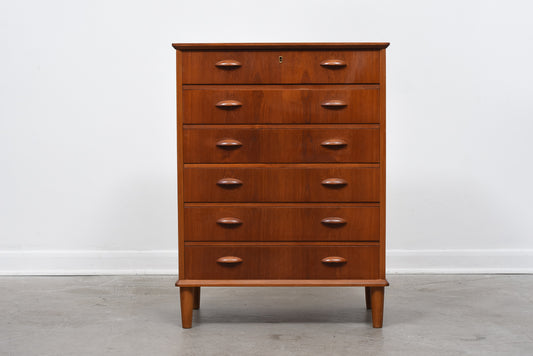 1950s chest of drawers in teak