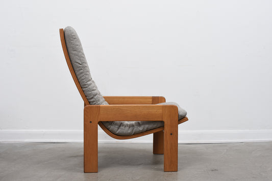 1970s oak lounger by Yngve Ekström