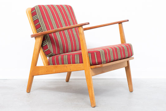 1960s teak + oak lounger