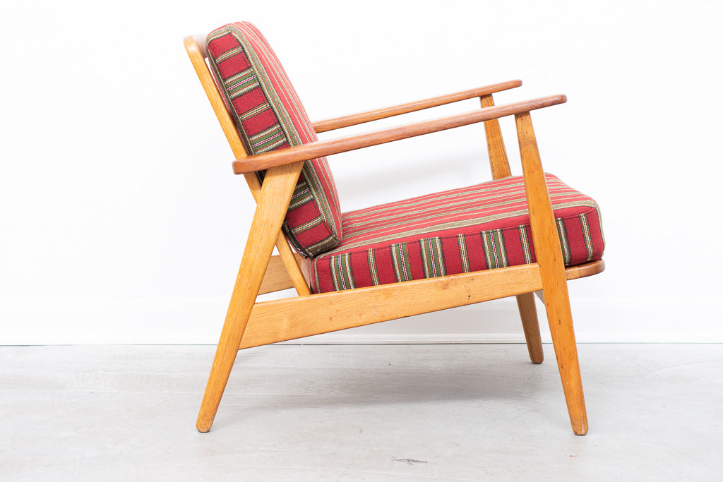 1960s teak + oak lounger