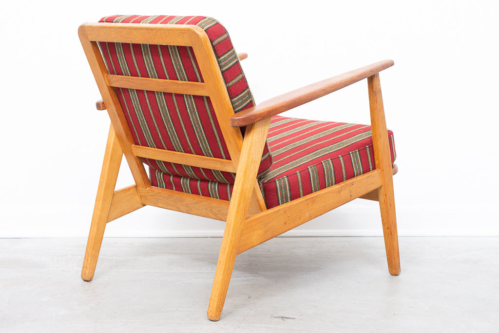 1960s teak + oak lounger