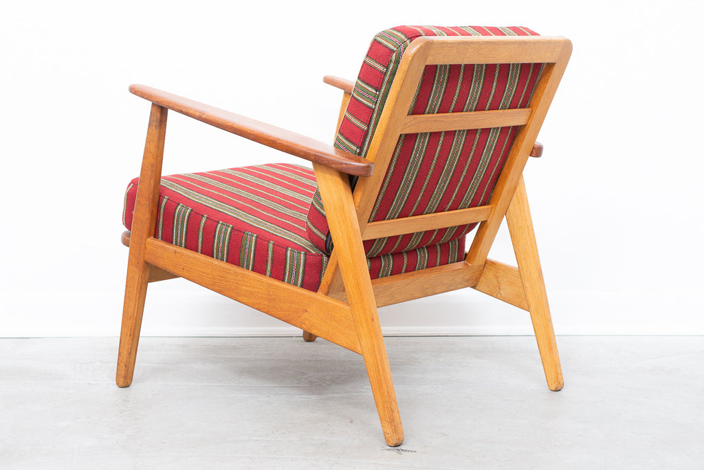 1960s teak + oak lounger