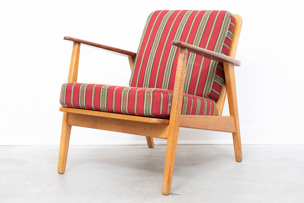 1960s teak + oak lounger