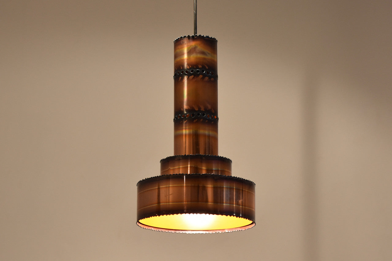 Copper ceiling light by Sven Aage Holm Sørensen