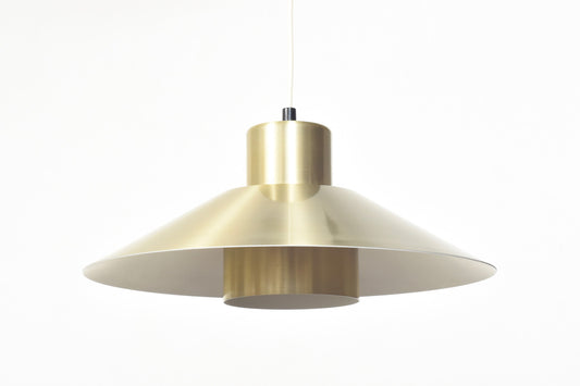 Cone shaped brass ceiling light