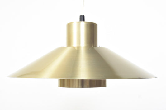 Cone shaped brass ceiling light