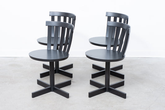 Set of four swivel chairs by Edsby Verken