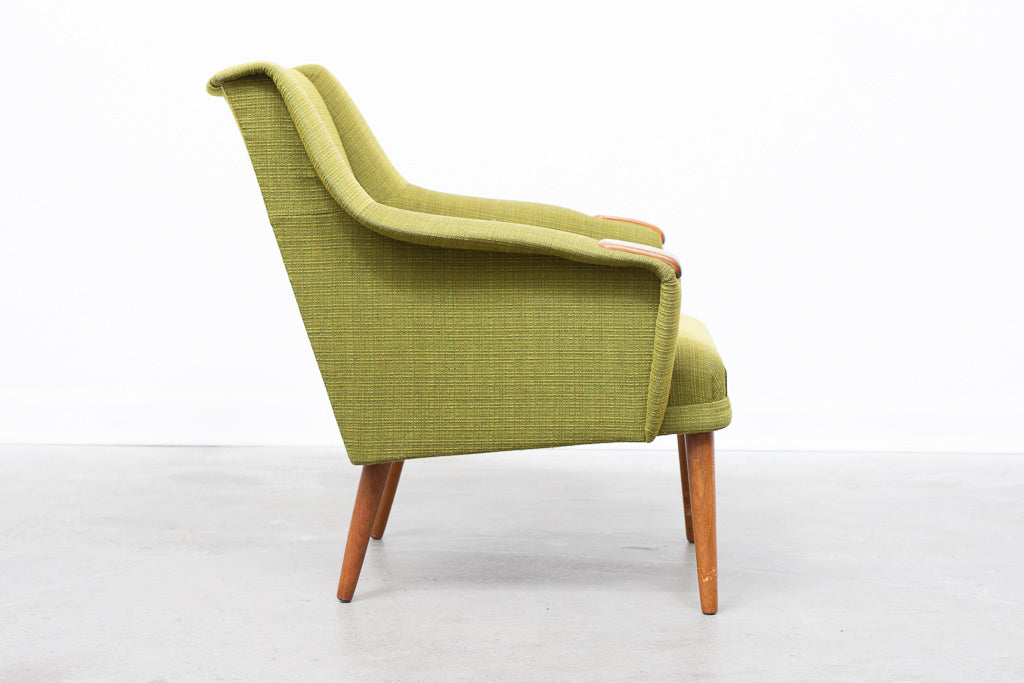 1960s low back wool lounger