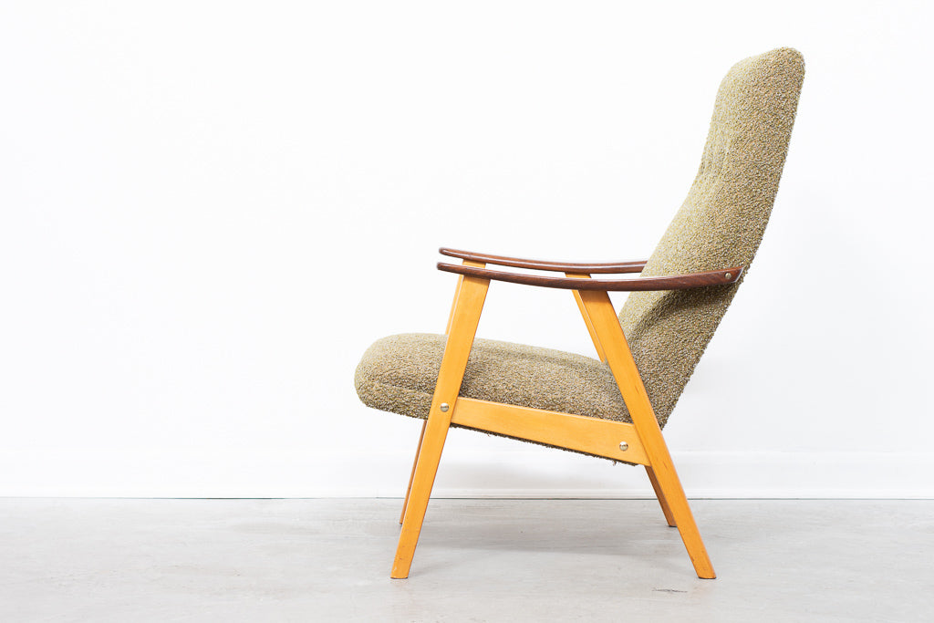 Teak + beech Norwegian lounger