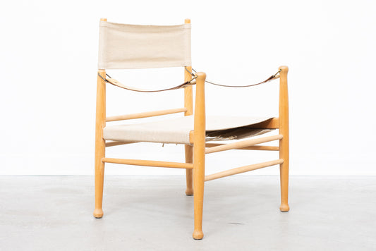 Beech + canvas safari chair