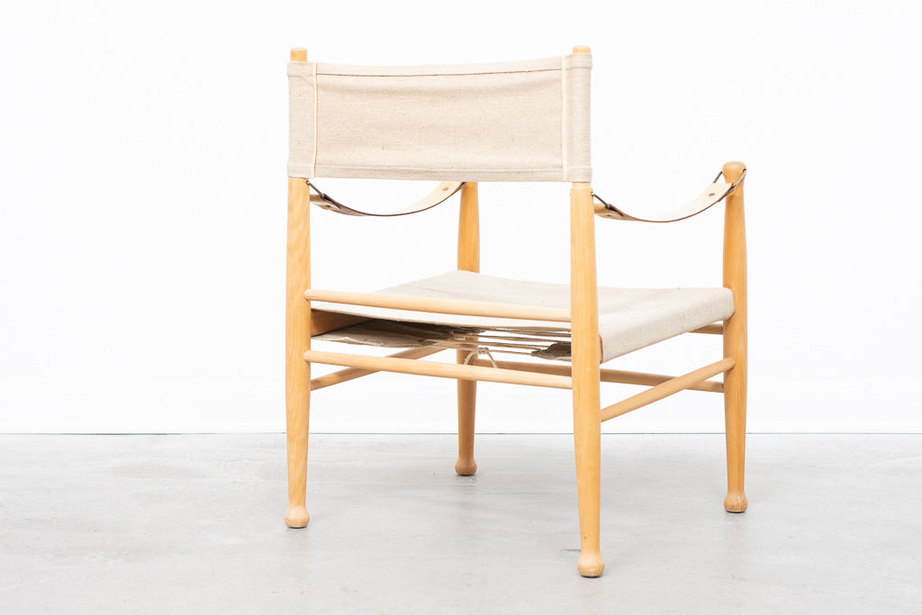 Beech + canvas safari chair