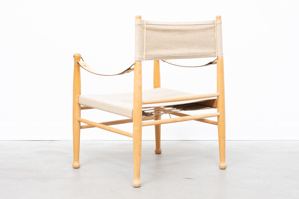 Beech + canvas safari chair