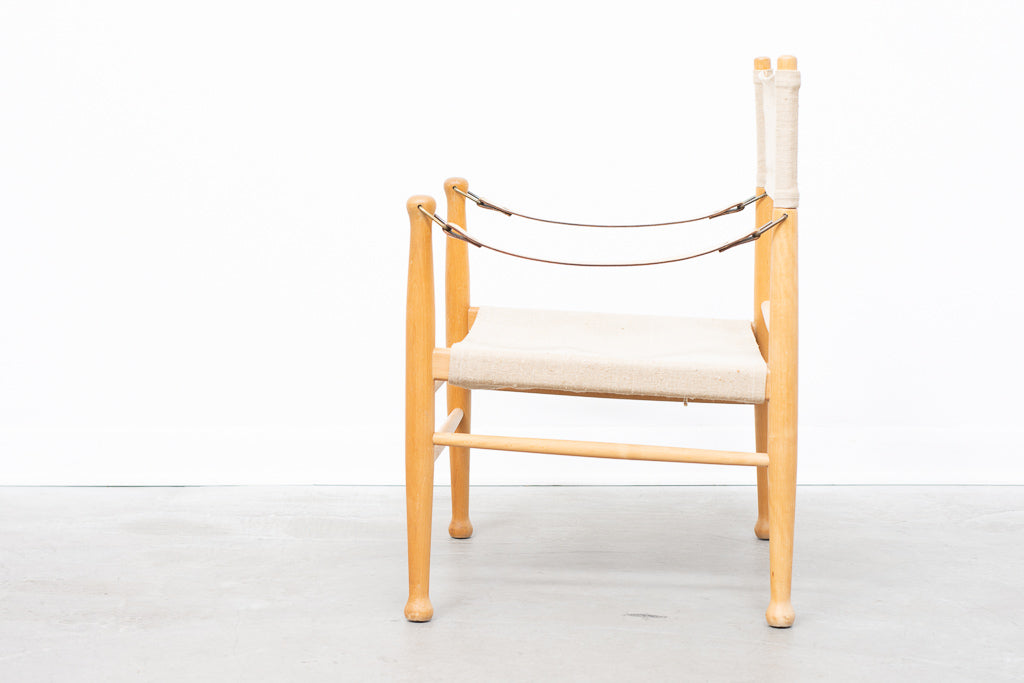 Beech + canvas safari chair