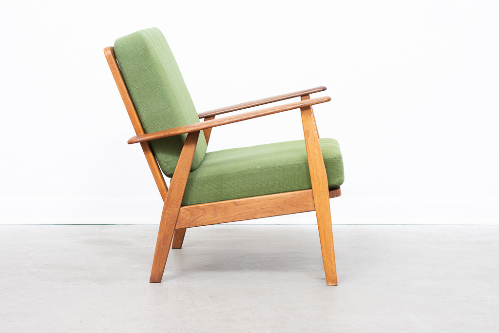 Vintage teak + oak lounge chair