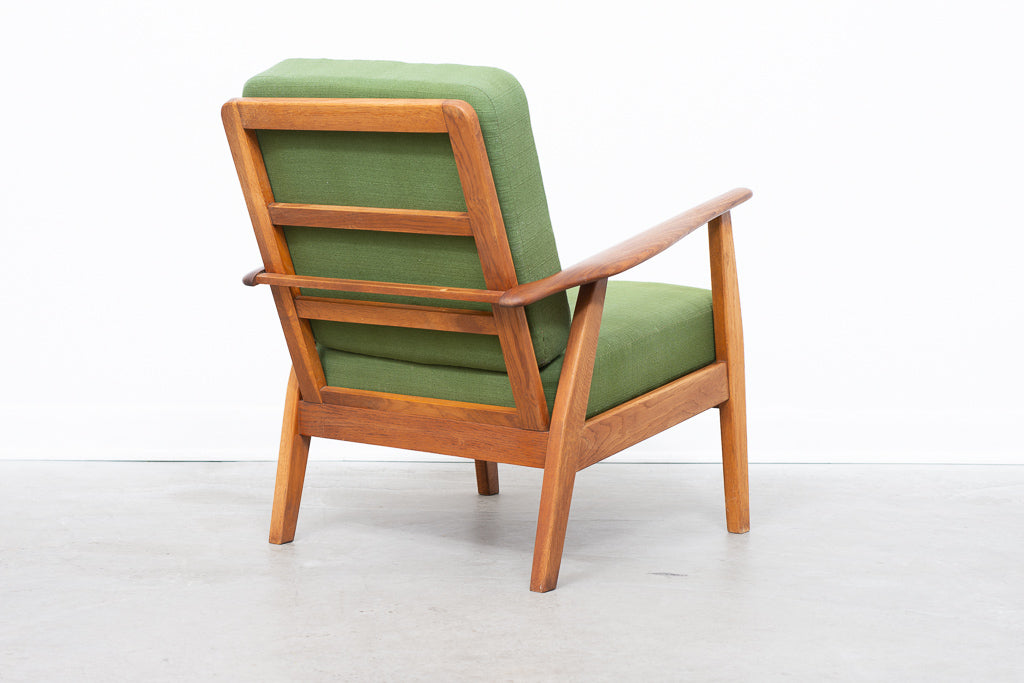 Vintage teak + oak lounge chair