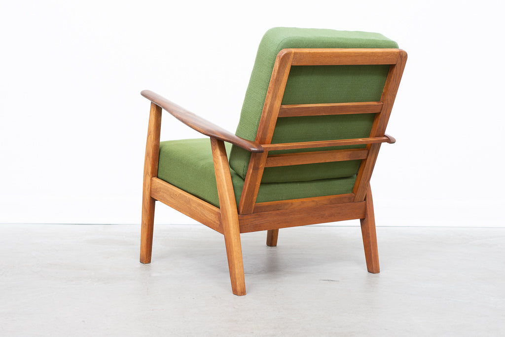 Vintage teak + oak lounge chair