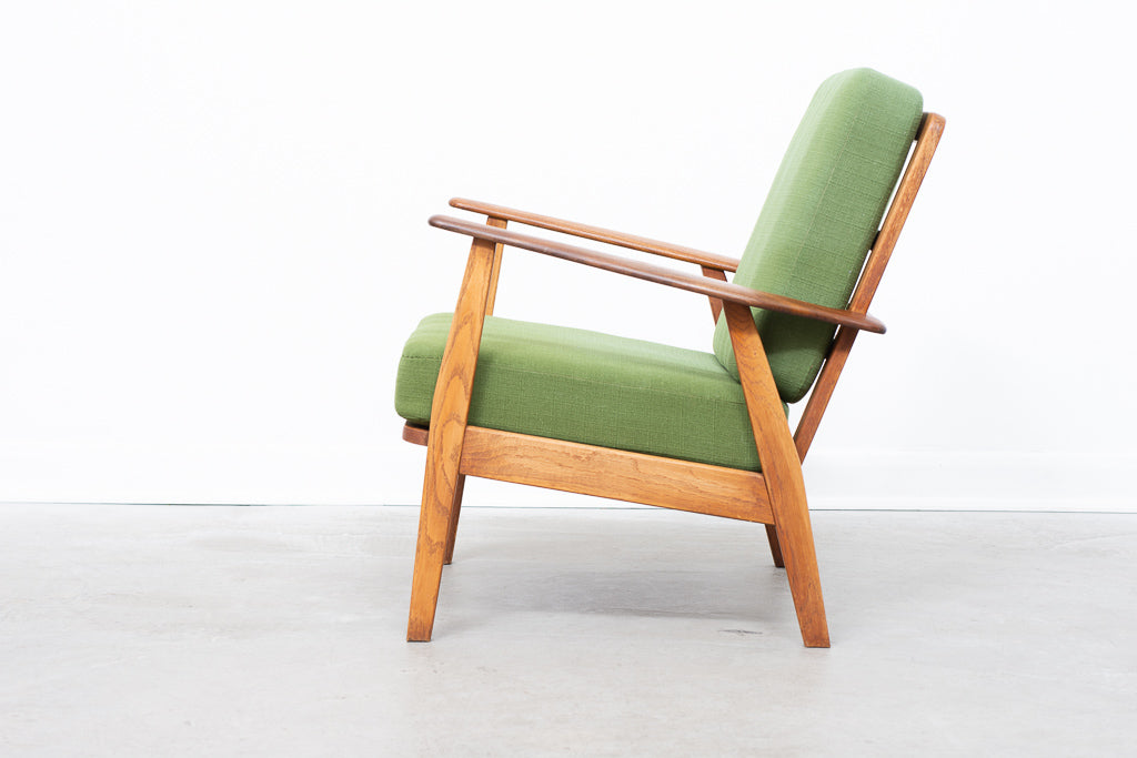 Vintage teak + oak lounge chair