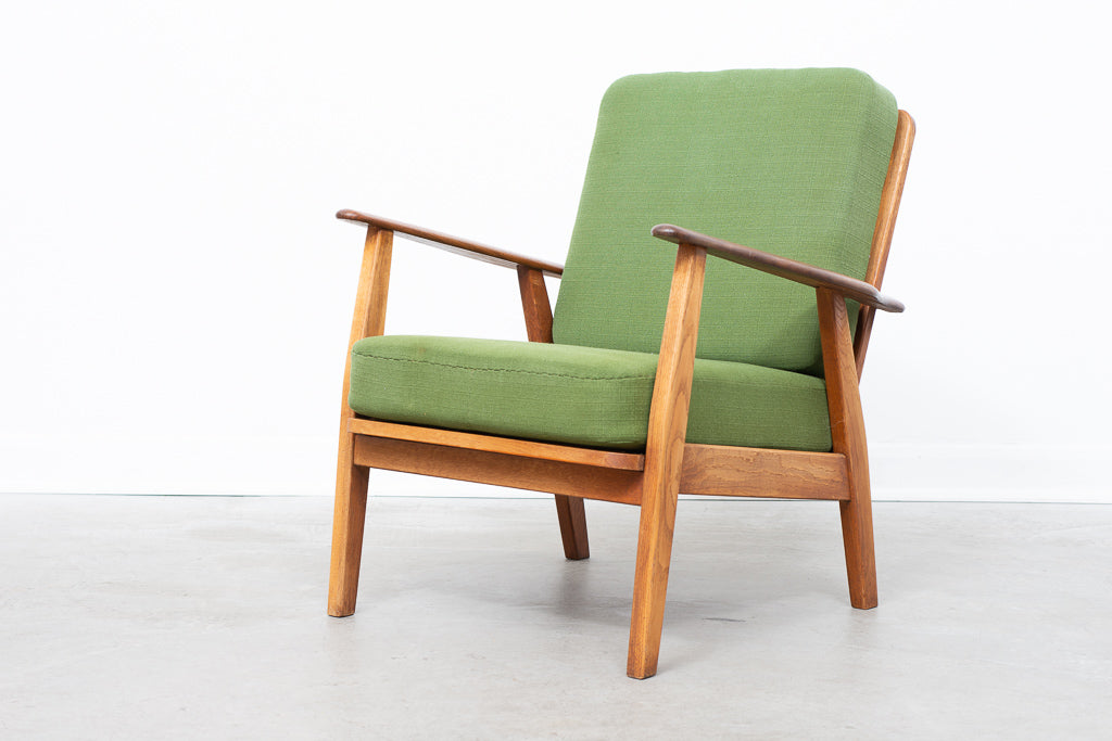 Vintage teak + oak lounge chair