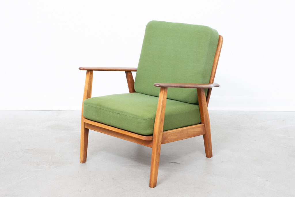 Vintage teak + oak lounge chair