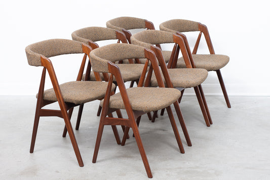 Six available: Teak dining chairs by Th. Harlev for Farstrup