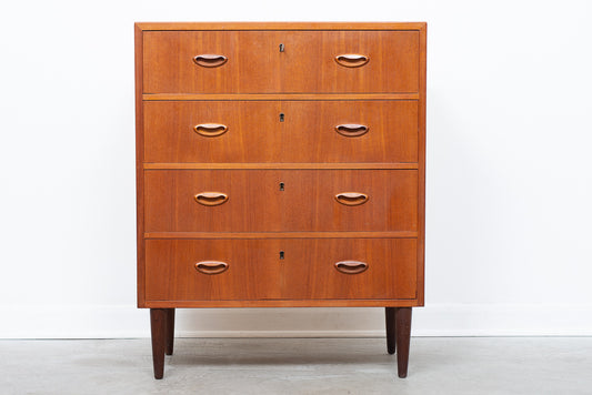 Teak chest of four drawers