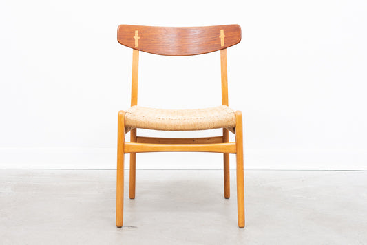 Five available: Model CH23 teak + beech dining chairs by Hans Wegner