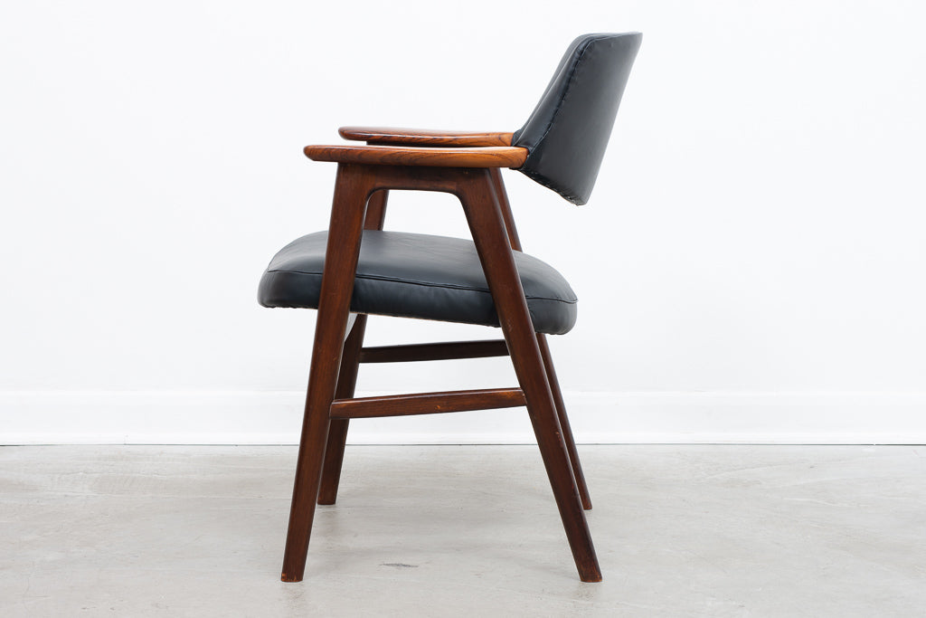 Rosewood + leather armchair by Erik Kirkegaard