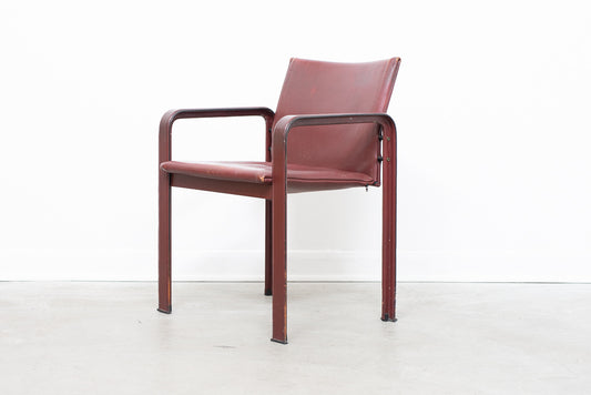 Pair of leather armchairs by Matteo Grassi