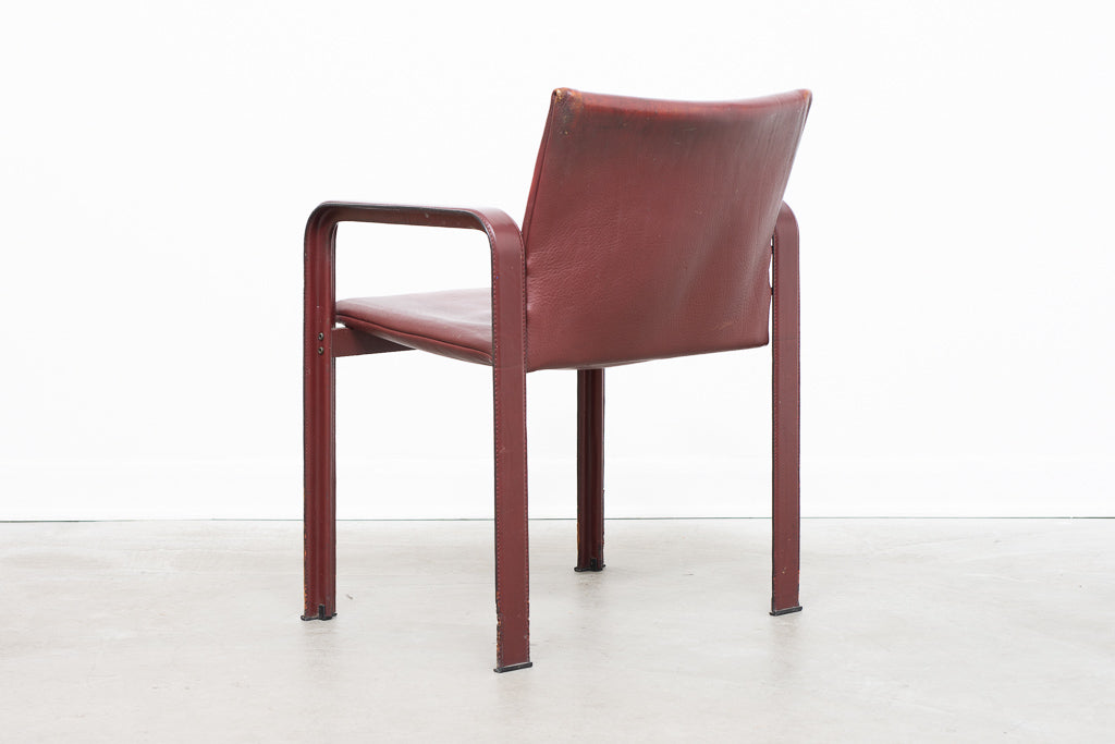 Pair of leather armchairs by Matteo Grassi