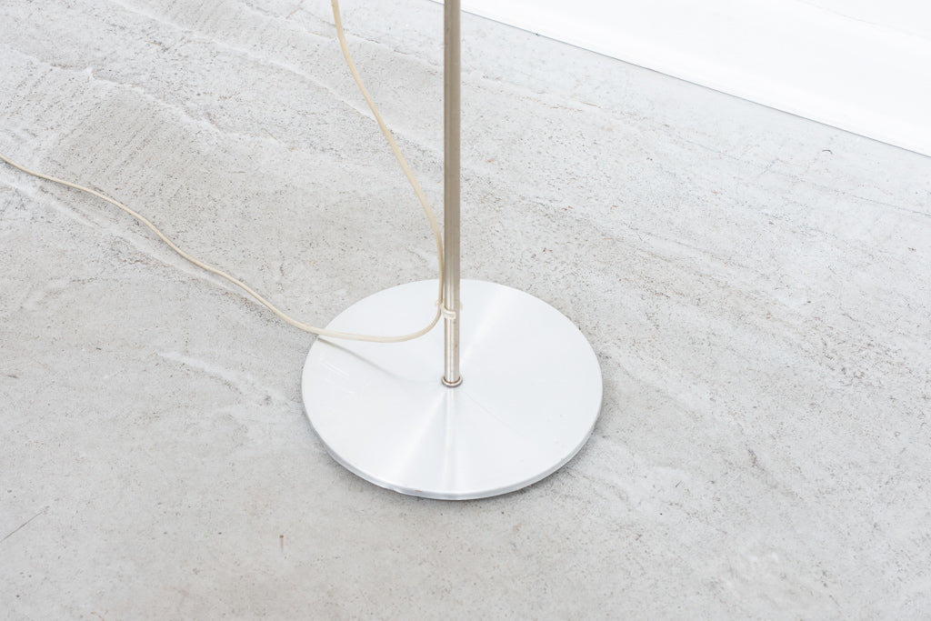 Vintage floor lamp with metallic green shade