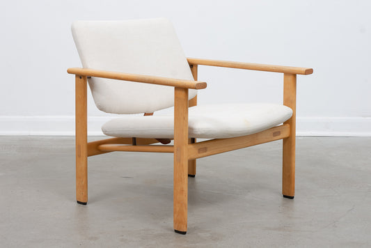 Oak + wool lounger by Fritz Hansen