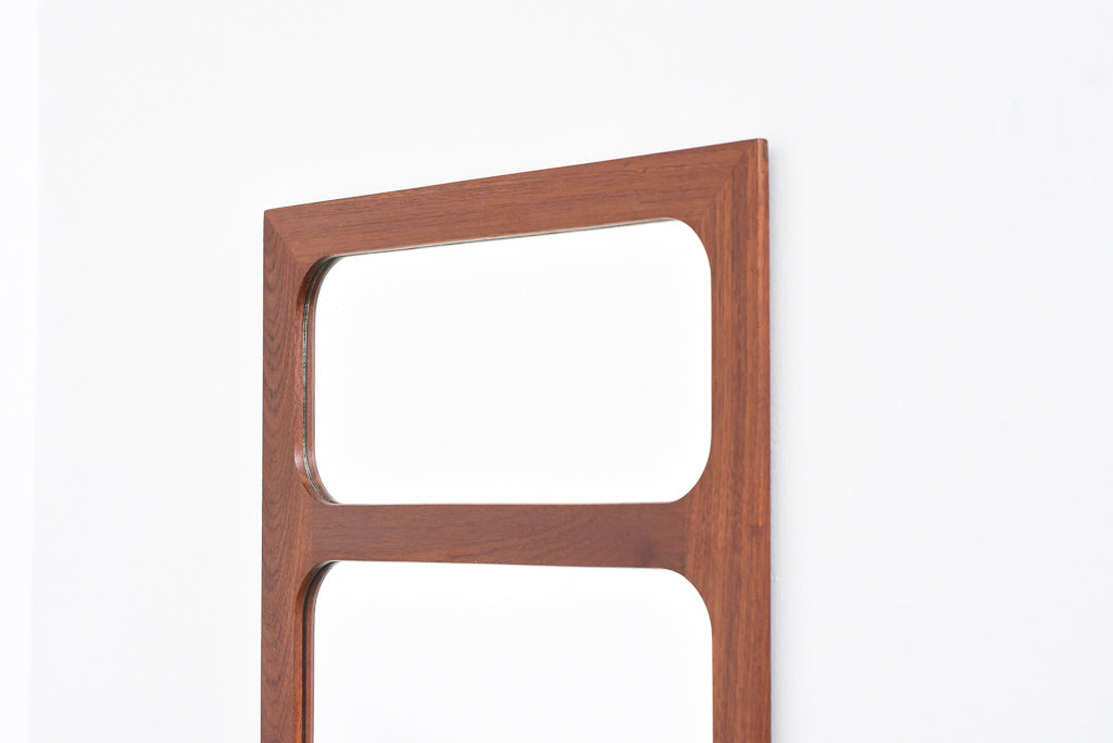 Teak-framed mirror by Børge Larsen