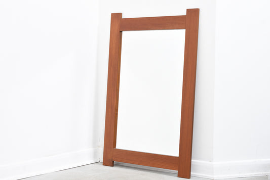 Large teak-framed mirror