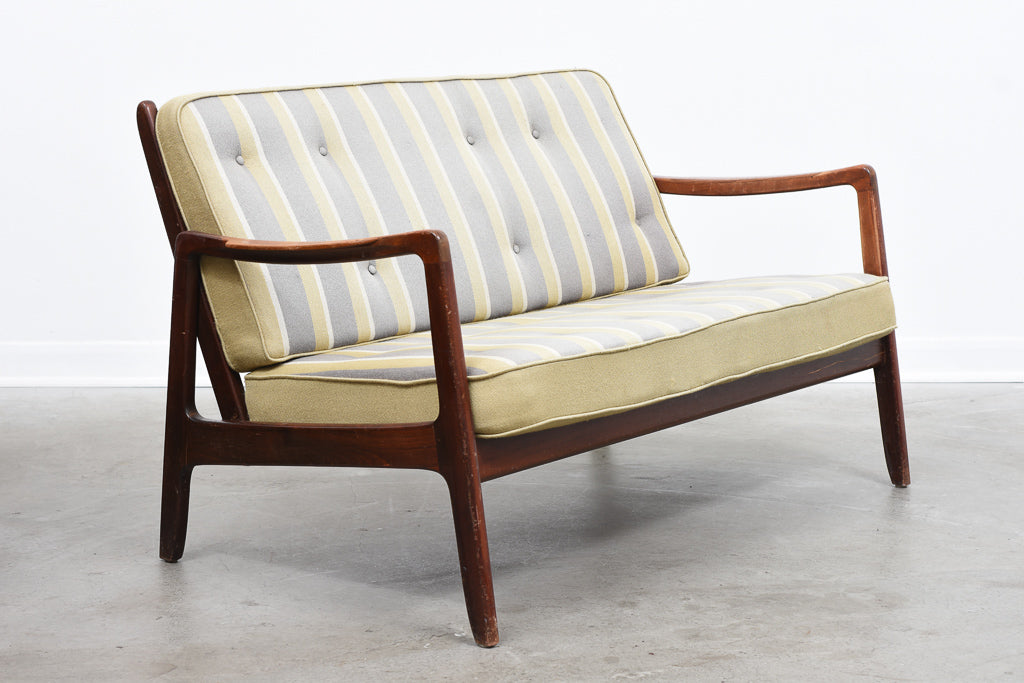 New upholstery included: 1950s two seat sofa by France & Daverkosen
